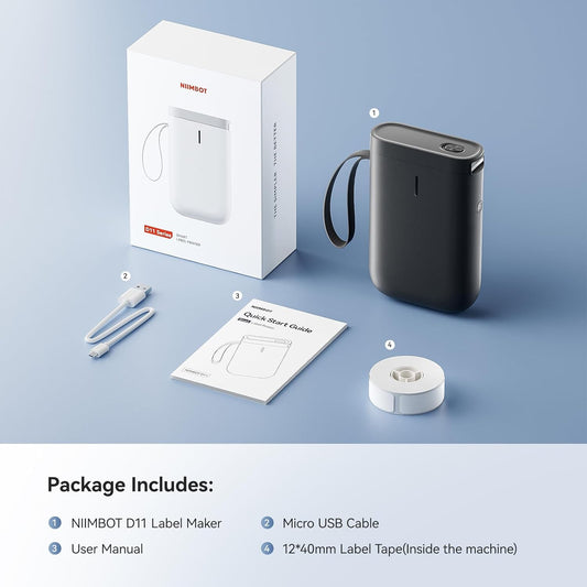 NIIMBOT D11 • Black + Free roll of labels