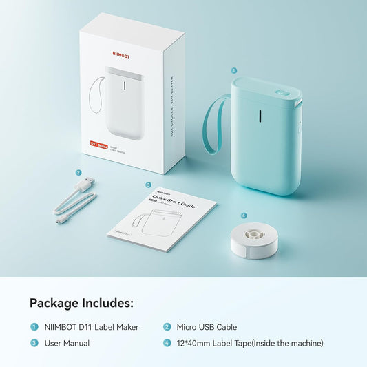 NIIMBOT D11 • Blue + Free roll of labels