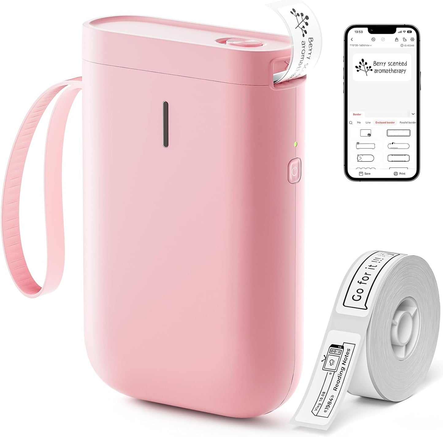 NIIMBOT D11 • Pink + Free roll of labels