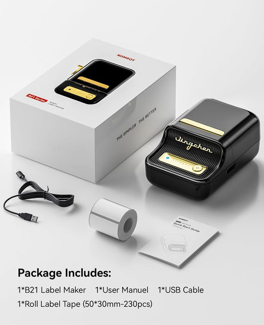 NIIMBOT B21 • Black + Free roll of labels