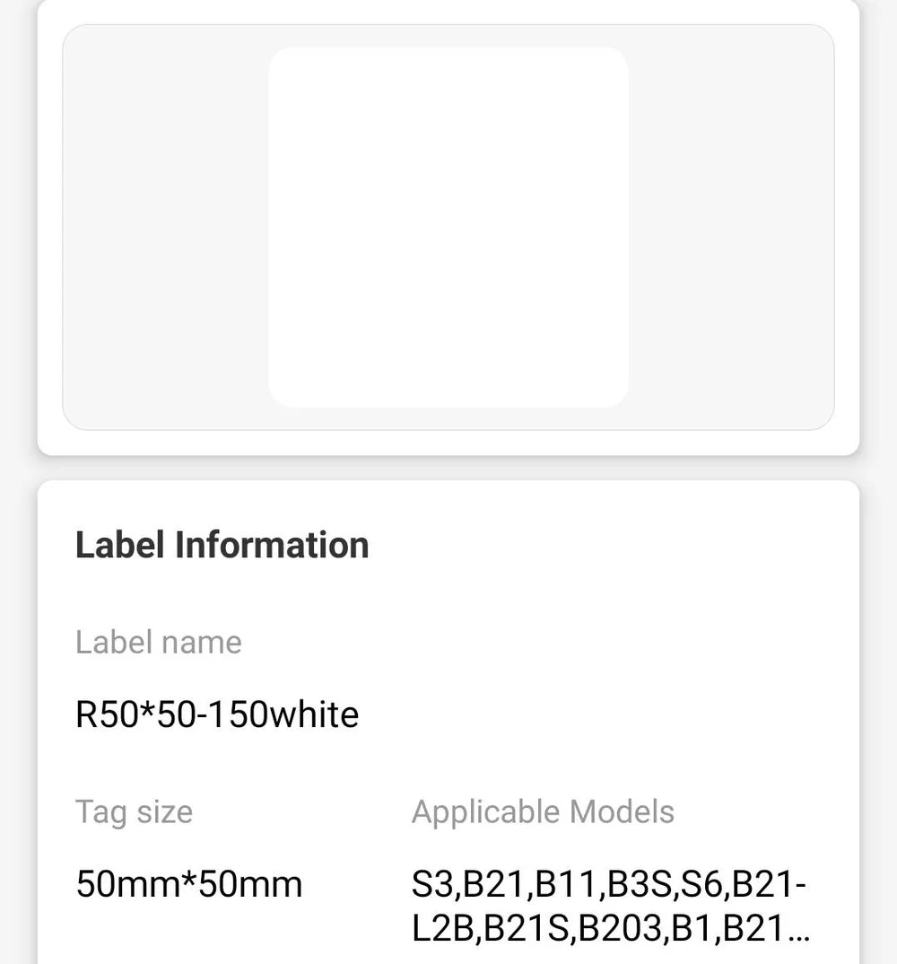 NIIMBOT • 5cm x 5cm • 150 labels • B1 / B21 / B3S