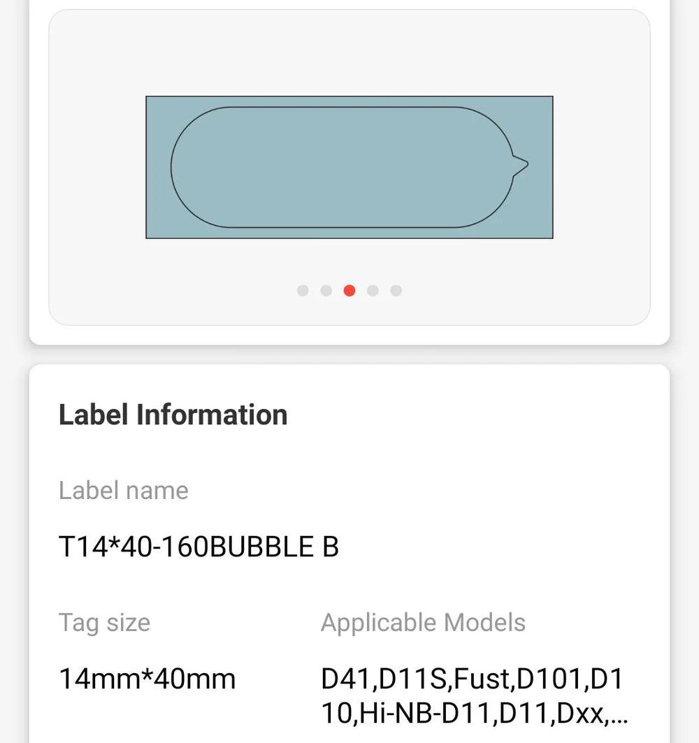 NIIMBOT • 4cm x 1.4cm • 160 labels • D11 / D101 / D110