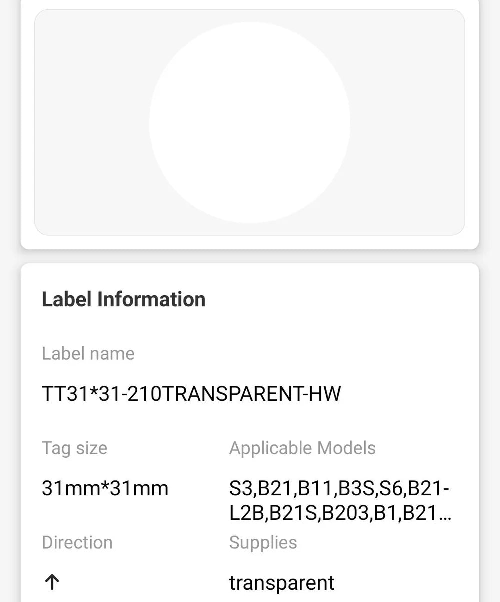 NIIMBOT • 3cm x 3cm • Transparent • 210 labels • B1 / B21 / B3S