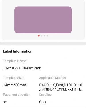 NIIMBOT • 1.4cm x 3cm • 210 labels • D11 / D101 / D110