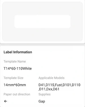 NIIMBOT • 1.4cm x 6cm • 110 labels • D11 / D101 / D110