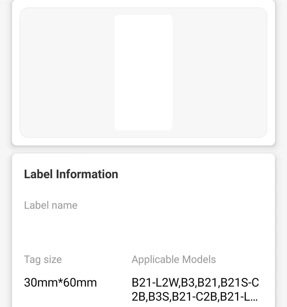 NIIMBOT • 3cm x 6cm • 125 labels • B1 / B21 / B3S