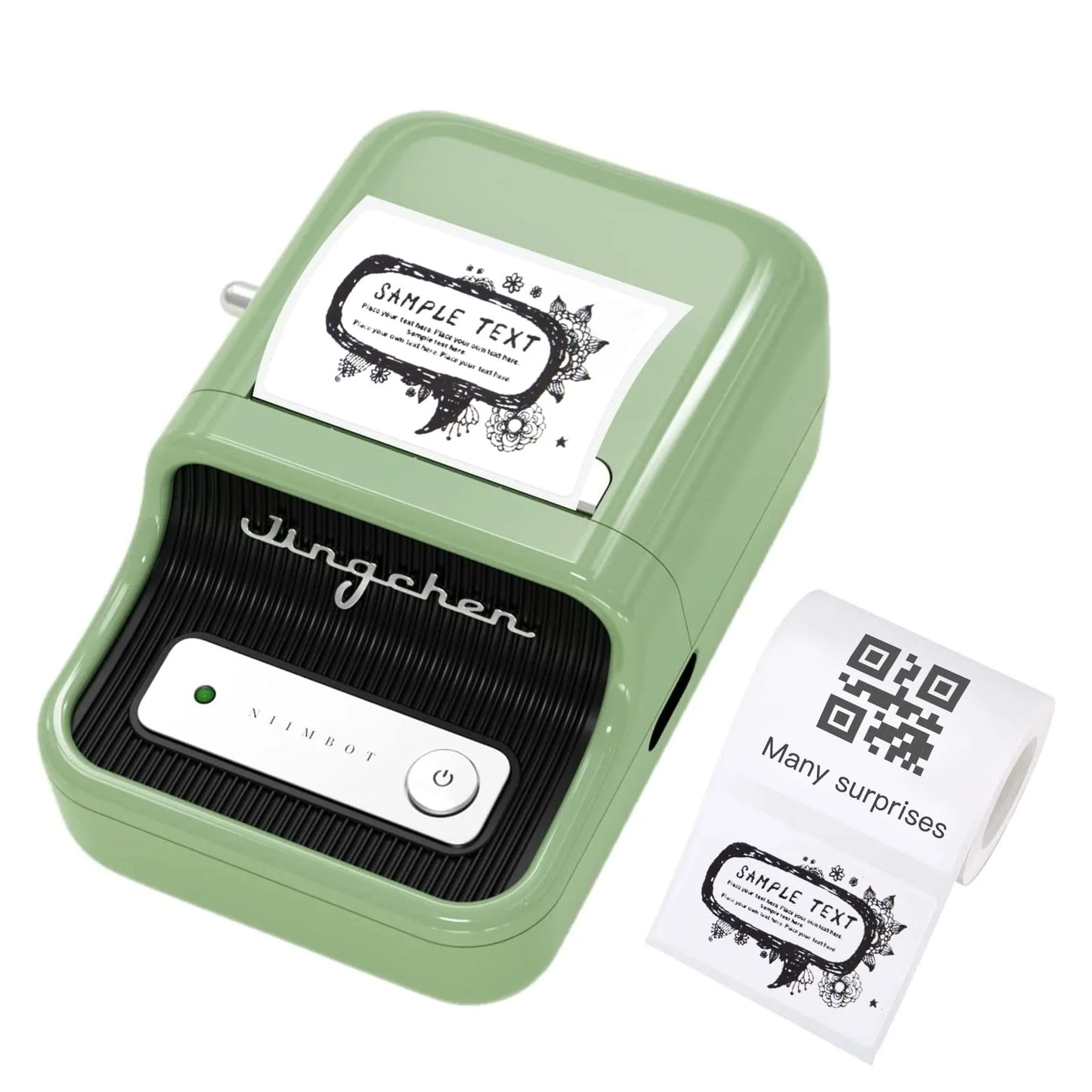 NIIMBOT B21 • Green + Free roll of labels