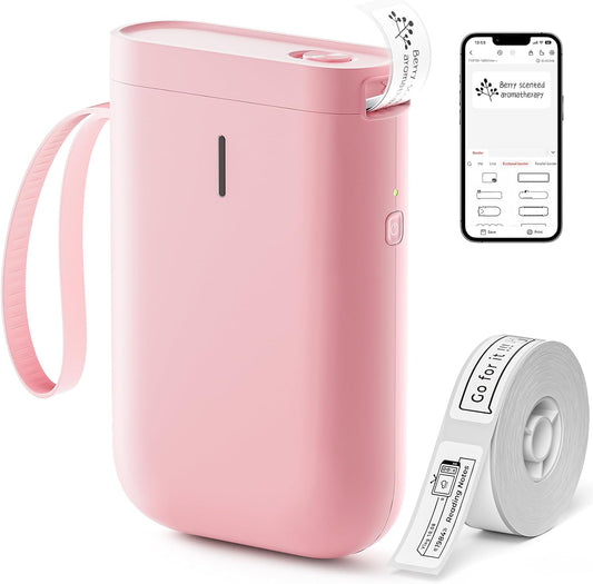 NIIMBOT D11 • Pink + Free roll of labels