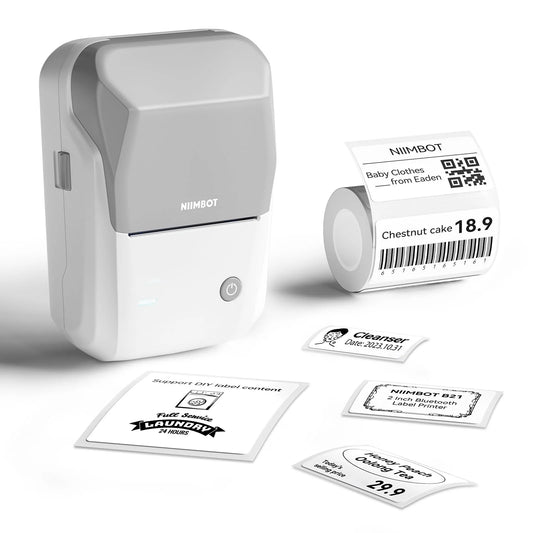 NIIMBOT B1 • Grey White + Free roll of labels