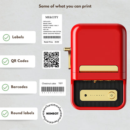 NIIMBOT B21 • Red + Free roll of labels