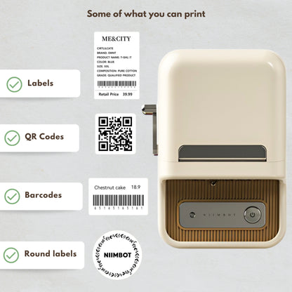 NIIMBOT B21 • Cream + Free roll of labels