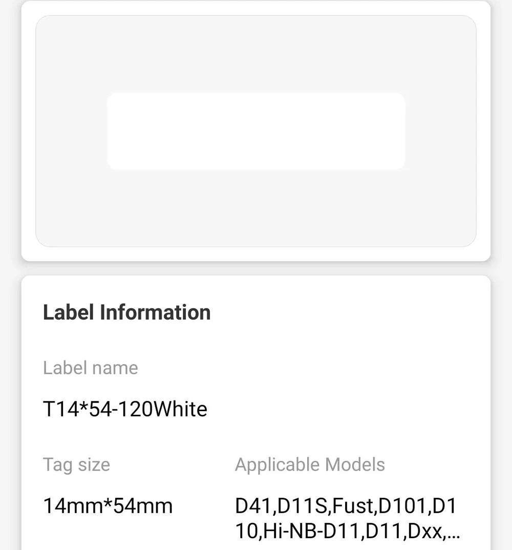 NIIMBOT • 1.4cm x 5.4cm • 120 labels • D11 / D101 / D110