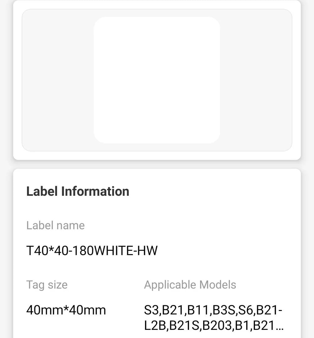 NIIMBOT • 4cm x 4cm • 180 labels • B1 / B21 / B3S