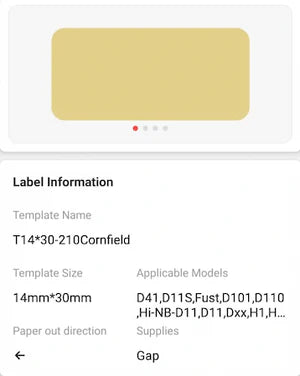 NIIMBOT • 1.4cm x 3cm • 210 labels • D11 / D101 / D110