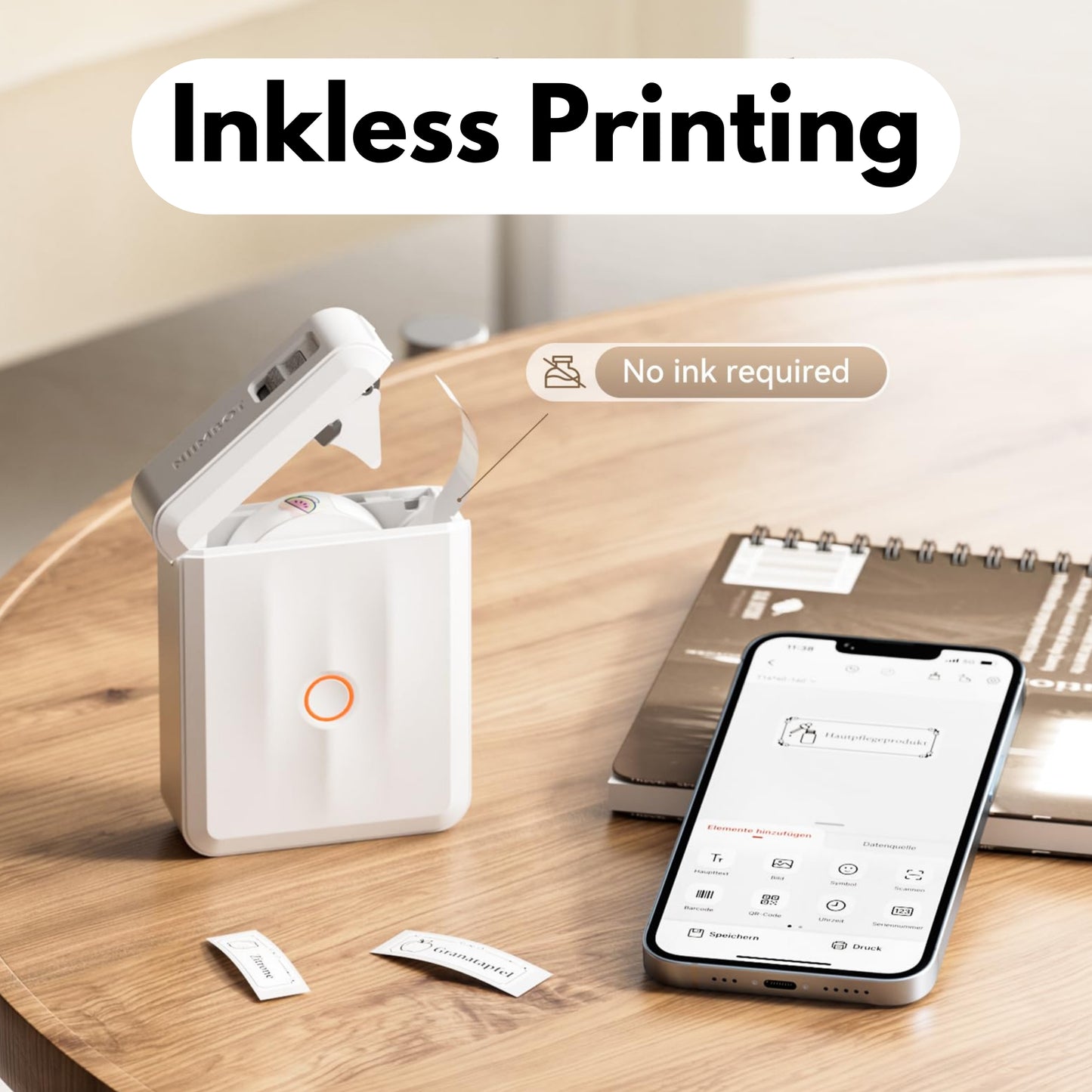 NIIMBOT D110 • White + Free roll of labels